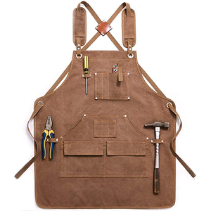 <span class=keywords><strong>Tablier</strong></span> en toile cirée avec poches pour hommes, Logo personnalisé, idéal pour le travail et les salons commerciaux - Product Image 1