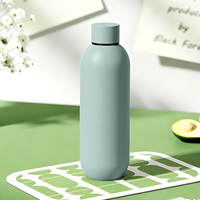 Bouteille d'eau isotherme en acier inoxydable de 17 oz, logo personnalisé par sérigraphie, anti-fuite, gourde de voyage et de sport sous vide