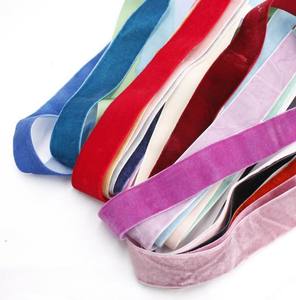 Nhà máy trực tiếp một mặt đàn hồi nhung Webbing vành đai 3-50mm xương cá tùy chỉnh Logo dệt vải dây cung đổ xô thiết kế - Product Image 5