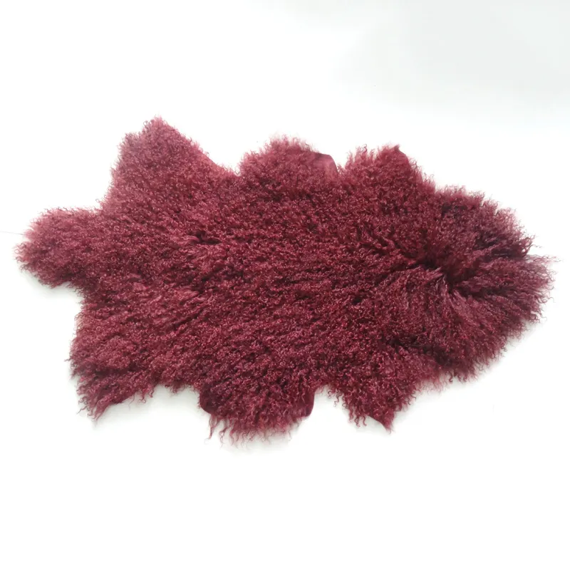 Fabrik preis Schneller Versand Schlafzimmer Plüsch Tierfell Teppich Echte mongolische tibetische flauschige Teppiche Gefärbte Pelz Teppich für Zuhause