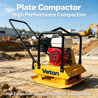 Compacteur à plaque vibrante, piqueuse vibrante, moteur essence 5,5 CV, autoporté, pour la compactation du sol et de l'asphalte en construction