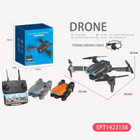 Jouets EPT, drone télécommandé 2.4G, 360 degrés, pliable, double caméra 480P, mini avion avec sac de rangement