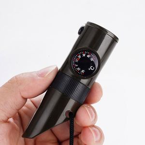Sifflet de survie extérieur personnalisé à haut niveau sonore avec boussole, lampe torche LED, réflecteur et cordon pour le camping - Product Image 3
