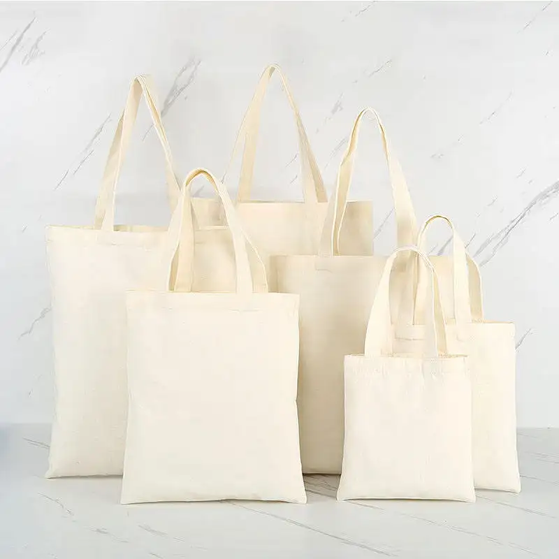 Túi Tote Vải Cotton Mua Sắm Thân Thiện Với Môi Trường Có Thể Tái Sử Dụng In Logo Theo Yêu Cầu Bán Sỉ