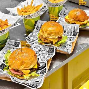 Custom Eco-Friendly <b>Greaseproof</b> Food-grade Hamburger Deli Cake Pizza Packaging Bake Wrapping <b>Paper</b> Industrial Wax Coated - Product Image 3