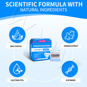건강 관리 보조제 술 취한 면역 지원을위한 비타민 및 커큐민으로 맞춤 회복 숙취 구강 스트립 - Product Image 5