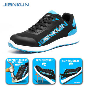 JIANKUN CE S3 SR ESD, zapatos de seguridad ligeros a la moda con punta compuesta para hombres, zapatillas de deporte suaves y cómodas antideslizantes con suela de deporte para hombre, zapatillas de deporte con suela de PU-PU - Product Image 3