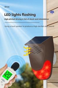 Regis Solarbetriebener Multifunktionaler Hundegebell- und Schussalarm mit Zeitmesser, Infrarotsensor, Wasserdicht, 8m Erkennungsreichweite, Tieralarm - Product Image 4