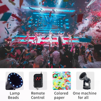 DMX LED elektrik Remote Control 1200W, mesin pesta Aluminium pernikahan Jet kering es Confetti meriam warna-warni Jet kertas untuk acara