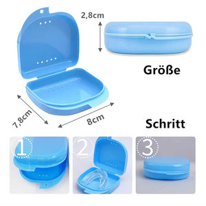 Boîte de voyage hygiénique premium ventilée pour protège-dents, gouttières et aligneurs dentaires avec trous, sans BPA (Bleu) - Product Image 6