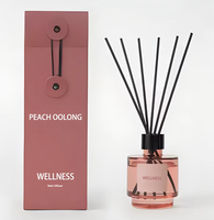 Fournisseur de cadeaux parfumés, ODM OEM personnalisé, Huile essentielle végétale, Diffuseur de parfum d'ambiance sans flamme en bouteille de verre avec bâtonnets, pour la décoration intérieure