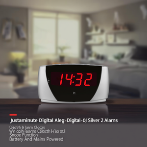 Sveglia JUSTAMINUTE Con funzione snooze Silver JE5111S - Product Image 3