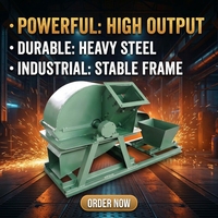 Usine de transformation des champignons MX-420, machine à sciure de bois, moteur 7,5 kW, ouverture d'alimentation 150x180 mm, disque en acier moulé, garantie 1 an