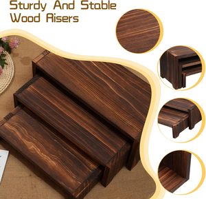 <span class=keywords><strong>ชั้น</strong></span>วางคัพเค้กไม้ 3 <span class=keywords><strong>ชั้น</strong></span>และแท่นโชว์อาหาร สำหรับของหวานและอื่นๆ แข็งแรง ทนทาน และนำกลับมาใช้ใหม่ได้ - Product Image 2