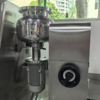 Mélangeur émulsifiant sous vide à levage hydraulique de 5 L, homogénéisateur pour petits lots, machine de fabrication de crème et de lotion, émulsifiant cosmétique de laboratoire