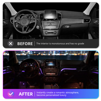 KYNCHO pour Benz GLE W166, éclairage ambiant de voiture à LED 64 couleurs, symphonie, contrôle par application Bluetooth, éclairage intérieur de voiture 12V, invisible