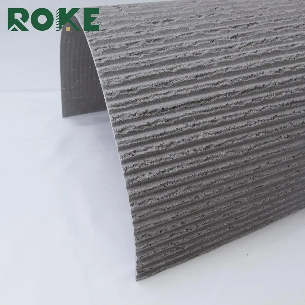 ROKE moderno grigio linea grossolana pietra morbida all'ingrosso interno e parete di pietra decorazione pannello flessibile in ceramica piastrelle in pietra morbida pietra