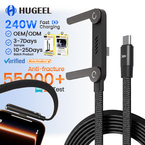 Cavo USB 2.0 da 240W con Supporto Pieghevole per Telefono, Cavo Dati Portatile con Ricarica Rapida PD3.0 per Telefoni e <span class=keywords><strong>Tablet</strong></span> - Product Image 1