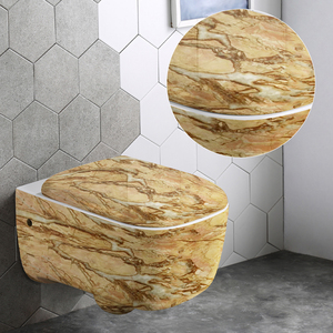 Offre spéciale pour la vente en gros de toilettes murales en céramique sans bride, avec abattant à fermeture douce, pour salle de bain - Product Image 2