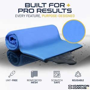 Serviette en <span class=keywords><strong>chamois</strong></span> de qualité supérieure pour voitures - Ultra-douce, sans peluches - Serviette de séchage pour voiture durable et réutilisable - Product Image 6