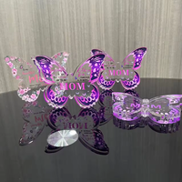 Haute qualité moderne en forme d'amour coeur acrylique Plaque clair cadeaux décorations de bureau et bloc d'ornements d'appréciation