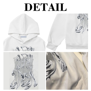KingSen High Quality <b>Men's</b> Heavyweight 100% Cotton French Terry Hoodie Drop Shoulder Loose Fit DTG Print <b>Pullover</b> Streetwear - Product Image 6