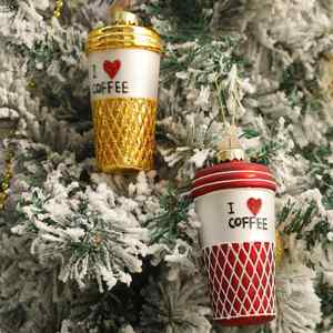แก้วกาแฟเป่าลมรูปทรงถ้วยกาแฟสำหรับตกแต่งต้นคริสต์มาส ของตกแต่งงานปาร์ตี้และงานอีเว้นท์ต่างๆ - Product Image 2