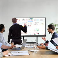 Papan tulis Digital putih interaktif 55/65/75/86/98 inci, layar sentuh Lcd Pendidikan Konferensi papan putih