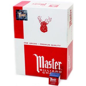 Craie de billard Master, 144 unités, bleue, craie professionnelle pour queue de billard, pour la compétition - Product Image 1