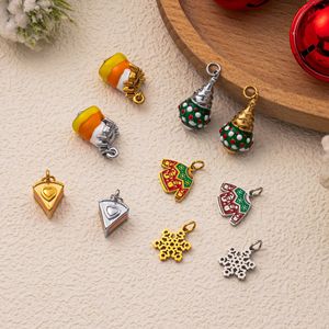 Colección Mini Maravillas de Esmalte |   Colgante de Acero Inoxidable con Baño de Oro PVD de 18K para Fabricación de Joyería DIY |   Impermeable e Hipoalergénico - Product Image 3