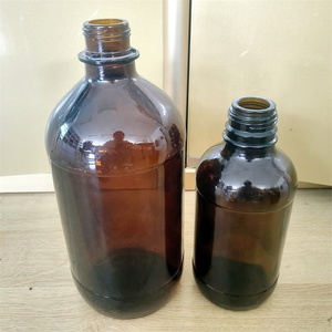 Commercio all'ingrosso 500ml 1000ml 1 litro vite superiore ambra bottiglia di <span class=keywords><strong>vetro</strong></span> chimico reagente per laboratorio con tappo di plastica - Product Image 2