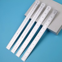 Règle en Acier Inoxydable 30 cm (300 mm) Métrique Impériale, Règle à Bois, Fourniture Directe du Fabricant, Matériau Bois et Métal