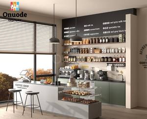 Diseño de Muebles Personalizados de Lujo para Cafetería, Bar o Tienda, Mesa de Exhibición con Iluminación LED para Estación de Postres y Diseño Completo de la Tienda - Product Image 1
