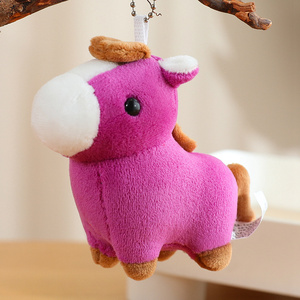 Portachiavi Peluche a Forma di Cavallo Colorato, Ciondolo per Borsa, Regalo di Capodanno, Morbido Giocattolo - Product Image 2