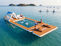 Plateformes flottantes gonflables Jooloog personnalisables pour loisirs aquatiques