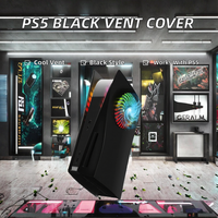 Coque de remplacement noire pour console PS5 avec grille de refroidissement, compatible édition disque et numérique, modèle TP5-0563, moule exclusif