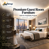 Aimsp Custom Hotel FF&E Furniture : Solution complète pour l'aménagement de chambres d'hôtel avec lit, canapé, kitchenette, OEM ODM pour projets d'appartements et de villas
