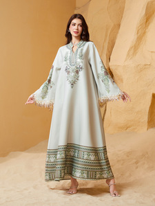Modest Style Dubai Tourism Banquet Fashion <b>Dress</b> <b>for</b> Muslim Women Breathable Polyester Abuja One Size - Product Image 6