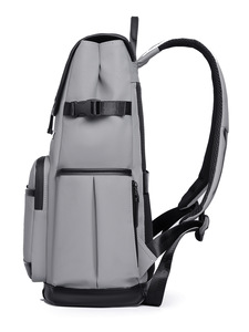 New Fashion Business Casual Waterproof Geometric Oxford Laptop <b>Backpack</b> <b>Large</b> Capacity Unisex Office Zipper Physiological Curve - Product Image 3