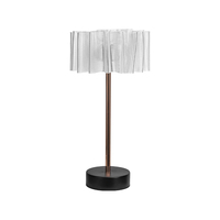 Lampe de table rechargeable portable de luxe chevet chambre salon capteur tactile lumière LED bureau acrylique lampe de table sans fil