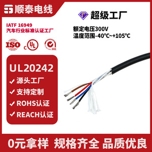สายไฟหุ้มฉนวนเทฟลอน UL20242 แบบหลายแกน ขนาด 0.5 มม. ตัวนำแบบตีเกลียว 300V สายไฟอิเล็กทรอนิกส์ ทนไฟ IP20 รูปทรงกลม ผลิตในจีน - Product Image 2