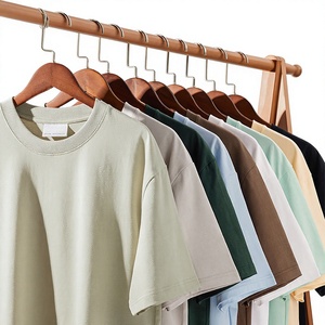 เสื้อยืดคอกลมผ้าฝ้ายแท้ 100% หนัก 240 กรัม สำหรับผู้ชาย รุ่น HIC Custom ฤดูร้อน แบบเรียบ ขายส่ง - Product Image 1