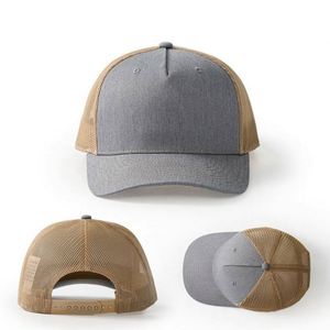 High Quality Baseball Cap Wholesale Custom 5-Panel Mesh Snapback Trucker <b>Hats</b> Common Business - Product Image 3