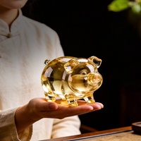Figurine en cristal du cochon du zodiaque chinois, statue d'animal en verre pour la décoration de la maison, ornement Feng Shui