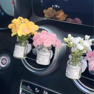 Diffuseur de parfum créatif pour grille d'aération de voiture, style frais, en forme de fleur de gypsophile, avec bouteille d'aromathérapie - Product Image 2