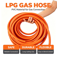 Selang Gas LPG PVC Tekanan Tinggi 8mm 20 Bar 1-2 Lapisan Penguatan Serat Poliester Tahan Tarik Tinggi Bersertifikasi ROHS Selang Pelindung Tahan Lama