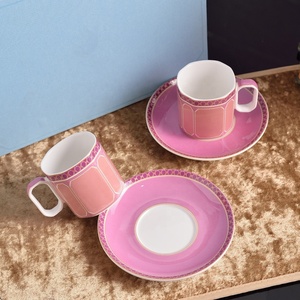 Simple European Style Floral Afternoon <b>Tea</b> <b>Set</b> with 200ml Green Bone China Coffee <b>Cup</b> and Saucers - Product Image 2