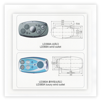 Ventilation de luxe pour autocar avec lampe de lecture LED et haut-parleur, compatible avec les accessoires intérieurs des bus Yutong, King Long, Higer