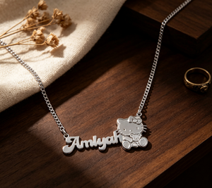 Collana Personalizzata con Nome, Collana Cartoon in Acciaio Inossidabile Placcato Oro, Unisex per Donna e Bambini, Vendita all'Ingrosso - Product Image 3