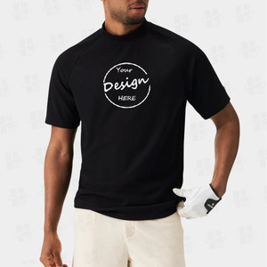 Maglietta da Golf Personalizzata con Collo Alto per Uomo, Stampa Personalizzata, Cotone Poliestere Spandex, T-Shirt Sportiva Aderente - Product Image 2